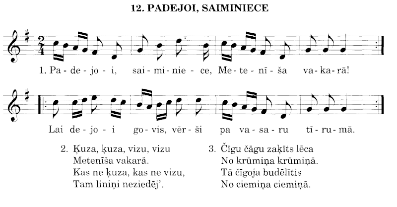 1. Латышские народные песни 1210