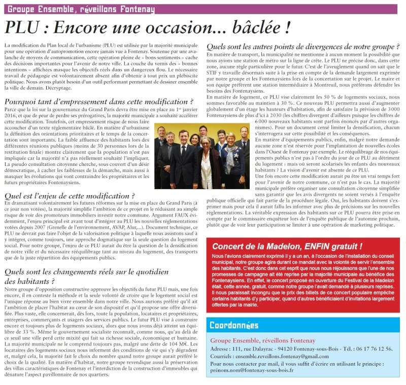 Groupe Ensemble, réveillons Fontenay (opposition) - Page 4 Tribun11