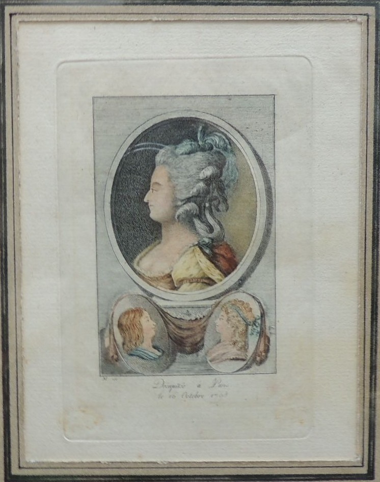 Gravures représentant Marie-Antoinette avec ses enfants Zzzz10
