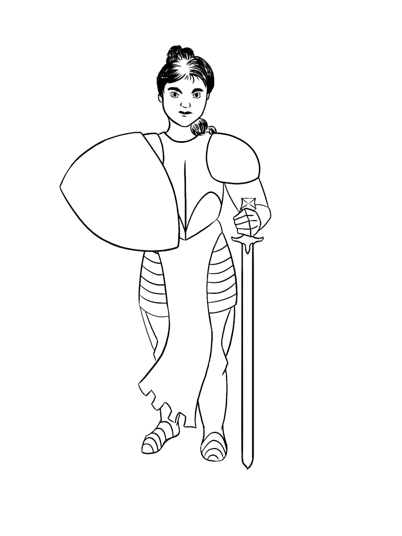 [Critique] Lady Knight - Lineart Prince11