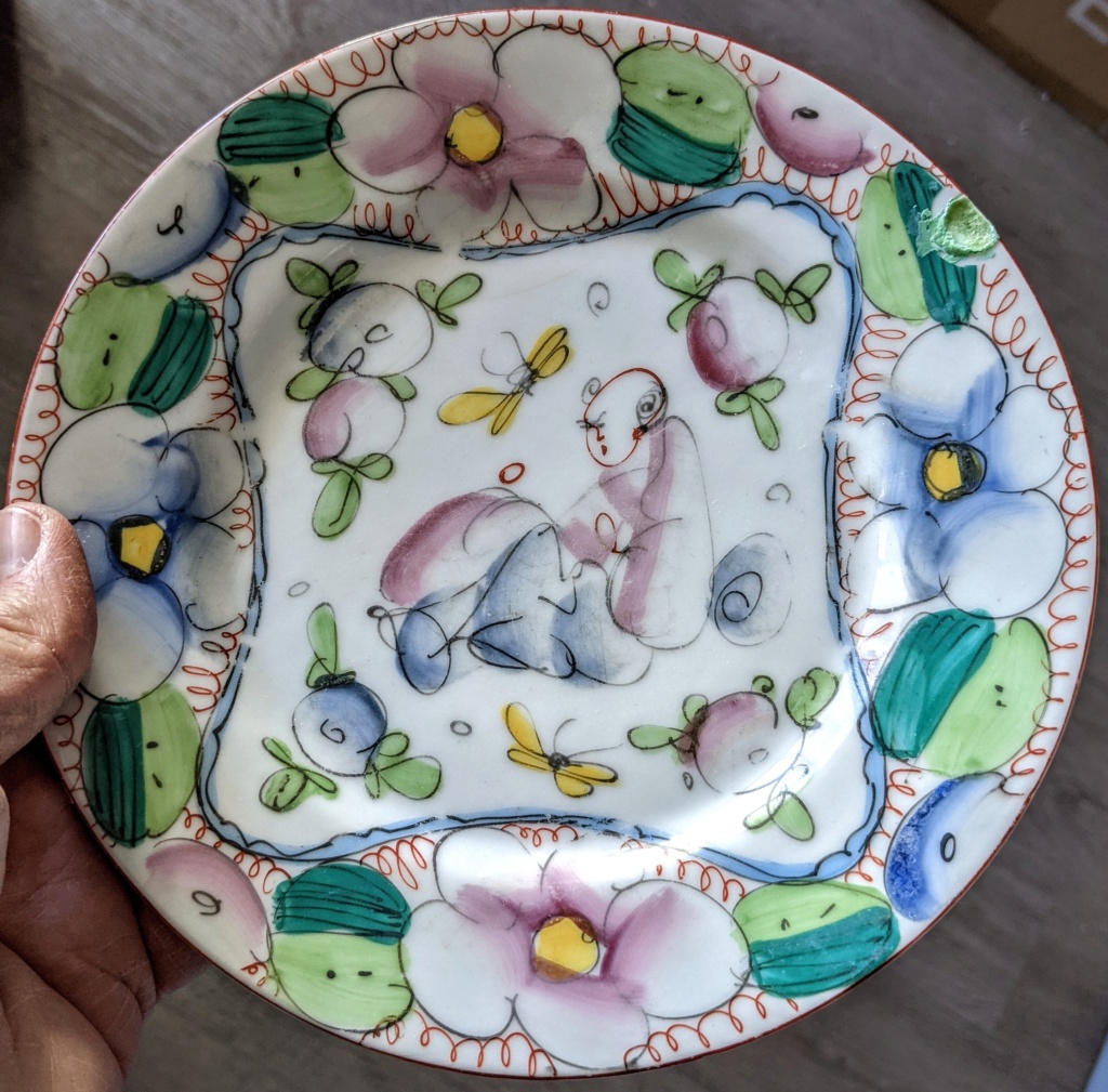 Assiette  décor chinois porcelaine de Bayeux  Pxl_2030