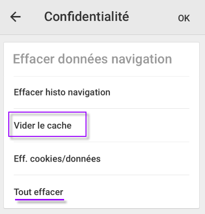 Vider le cache internet sur mobile et tablette (iOS Chrome) 21-04-21