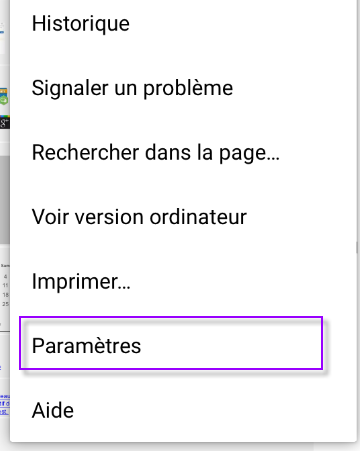 Vider le cache internet sur mobile et tablette (iOS Chrome) 21-04-23