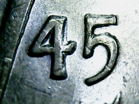 1945 - Coin Détérioré Revers #3 Modéré (Rev. Die Deterioration #3 Moderate) 0321-310