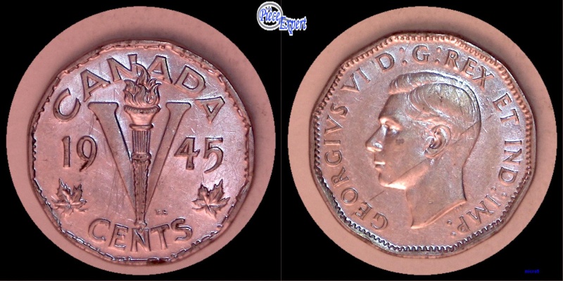 1945 - Coin Détérioré Feuille Gauche  5_cent20