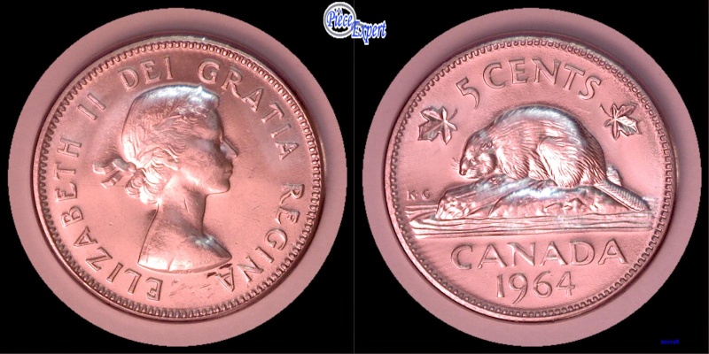 1964 - Coin Désaligné Avers & Revers 5_cent40