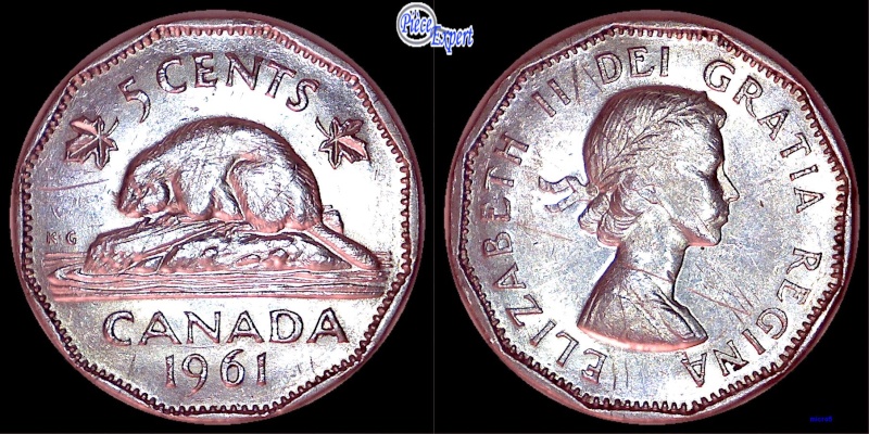 1961 - Éclat de Coin sur le "S" & "N" de CENTS (Die Chip on "S" & "N") 5_cent45