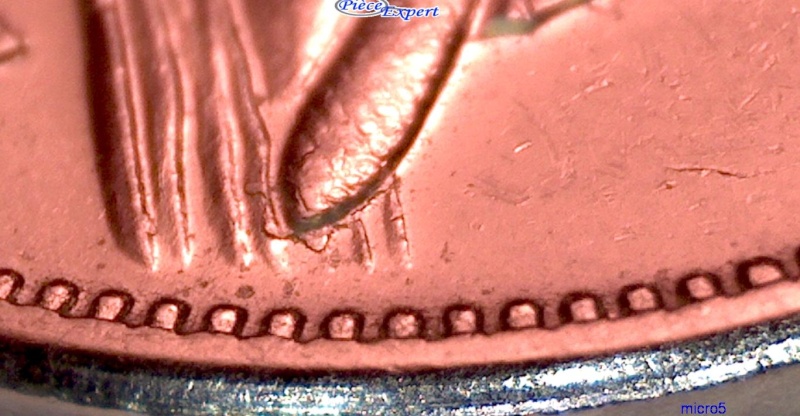 1964 - Effet Flamboyant Avers & Coin Fendillé, Accumulation , Coin Désaligné Revers 5_cent65