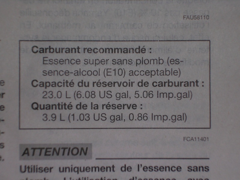 essence 95 E ou 98