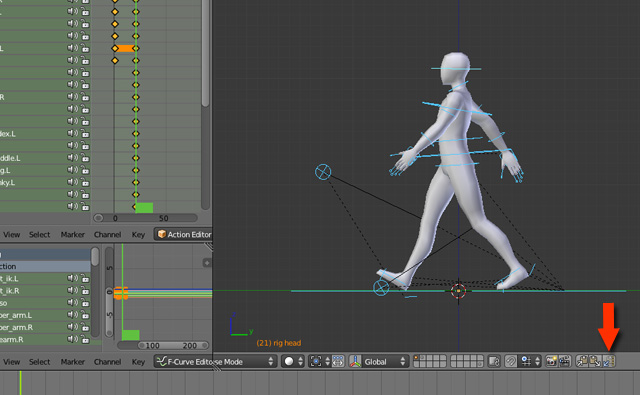 在Blender使用Rigify创建循环步行动画 Create an Animation Walk Cycle in Blender using Rigify 02310