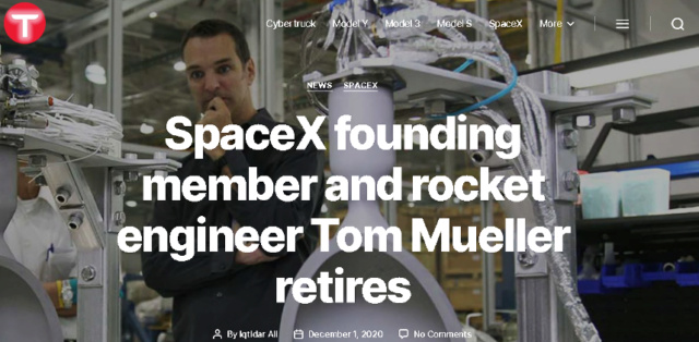 Tom Mueller quitte SpaceX. Tommul10