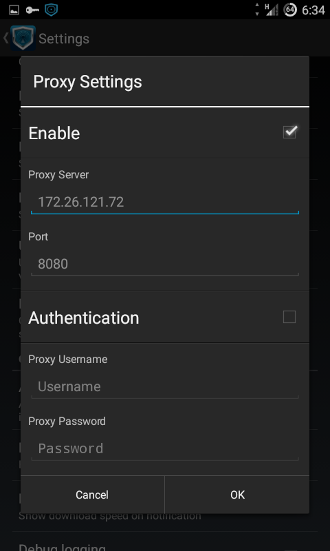 Airtel + DroidVpn on Android 310