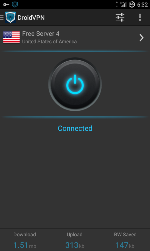 Airtel + DroidVpn on Android 510
