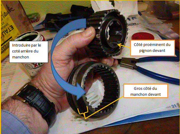 Boite T90-A : Assemblage de l'arbre primaire Captur14