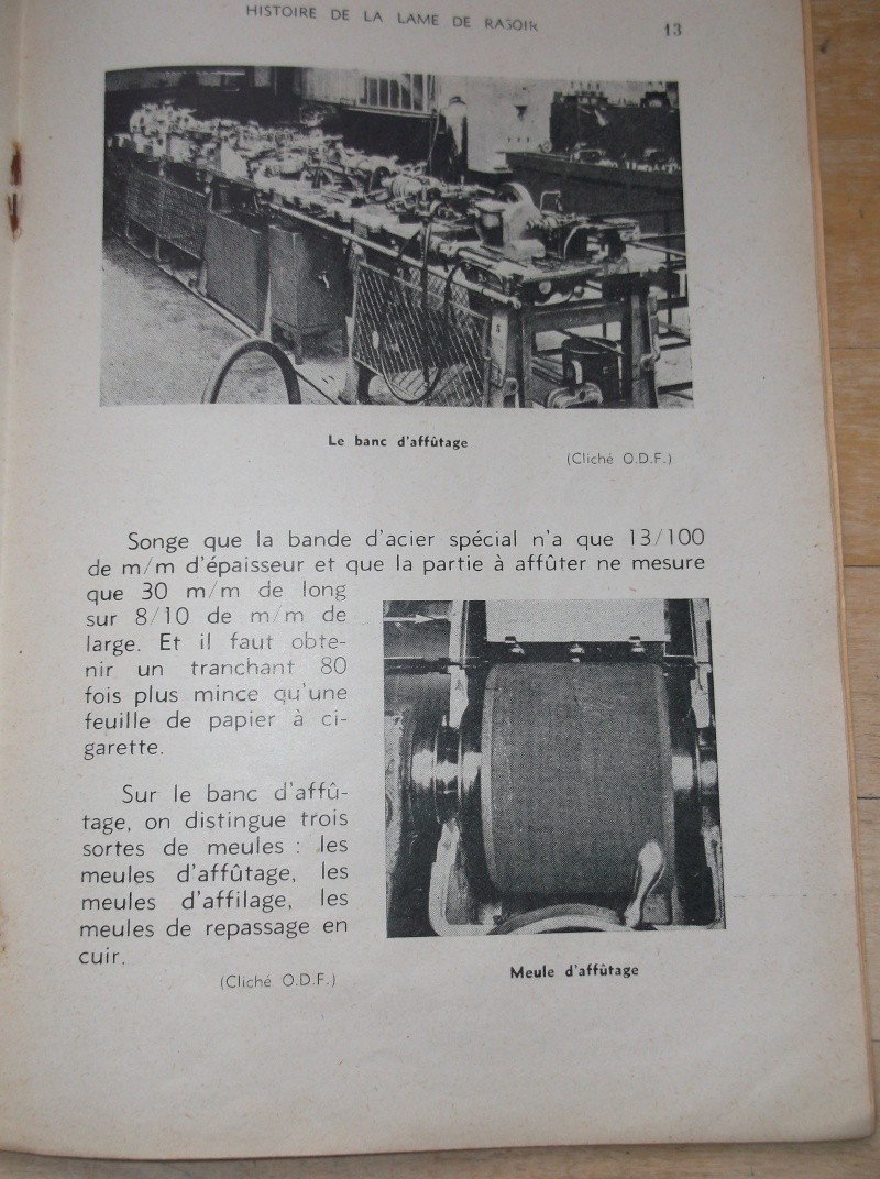 Brochure sur la fabrication des lames Dscf1528