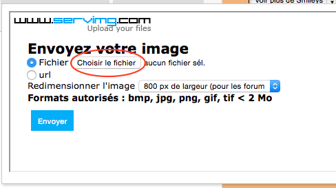 Comment insérer une image dans un message ? 0210