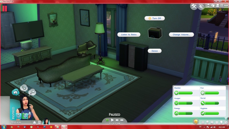The "Retro" music station in The Sims 4. 44rn2810