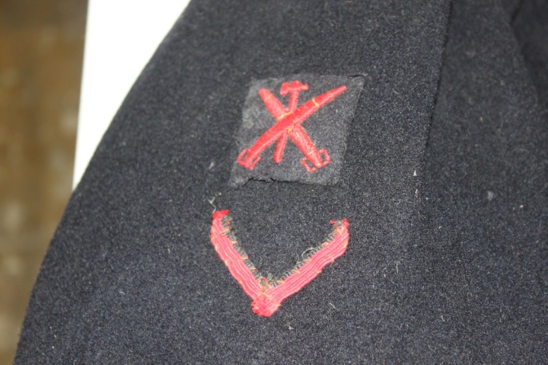 Wool Pea Coat with Unknown Insignia 00534_10