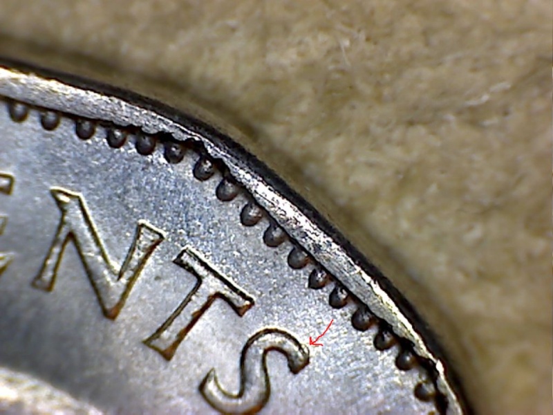 1961 - Éclat de Coin sur le "S" & "N" de CENTS (Die Chip on "S" & "N") 1961_s10
