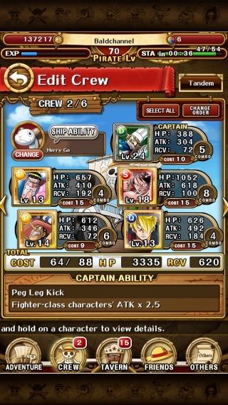 Post your One Piece Treasure Cruise Fighter crew here. Img_1014