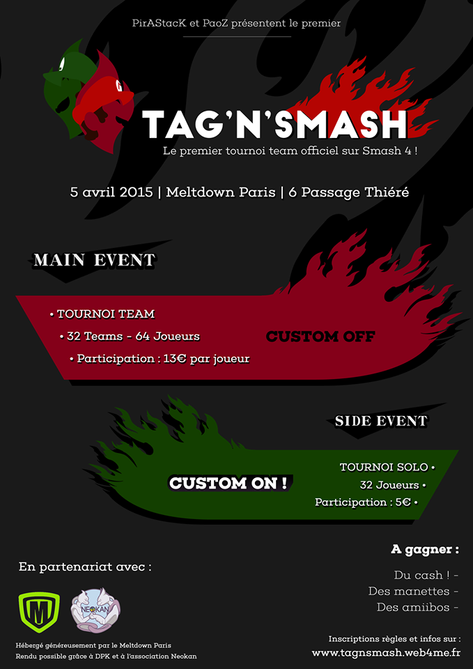 TAG'N'SMASH tournoi en 2vs2 + tournoi avec les CUSTOM MOVE 11040310