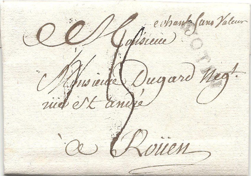 Echantillon sans valeur - 1781 Numzor72