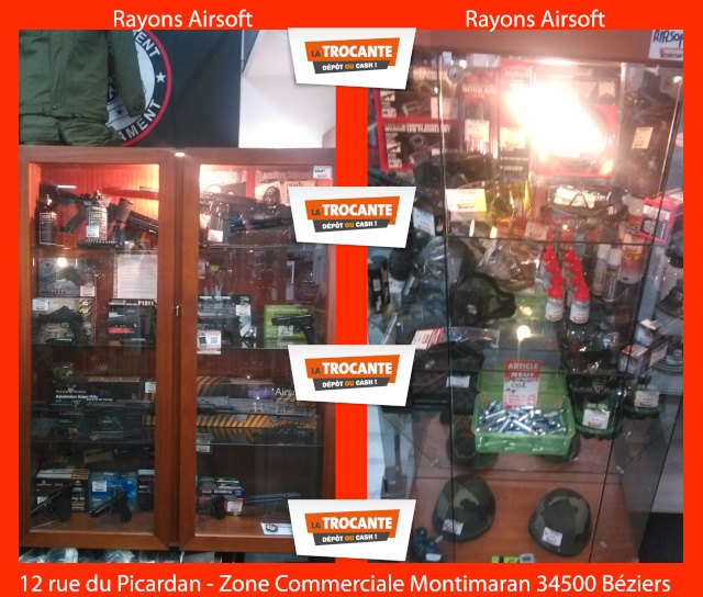 Rayons Airsoft magasin la Trocante a Béziers Trocan13
