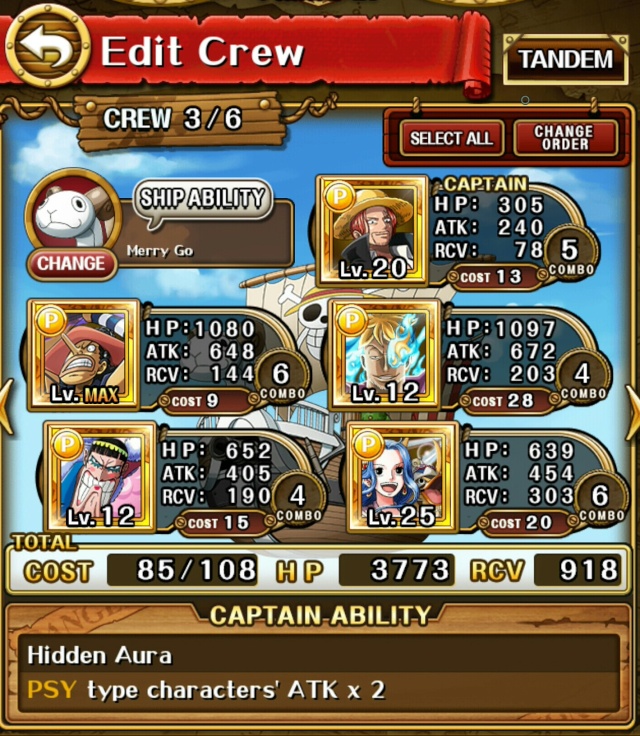 Post your One Piece Treasure Cruise PSY crew here. 2015-015