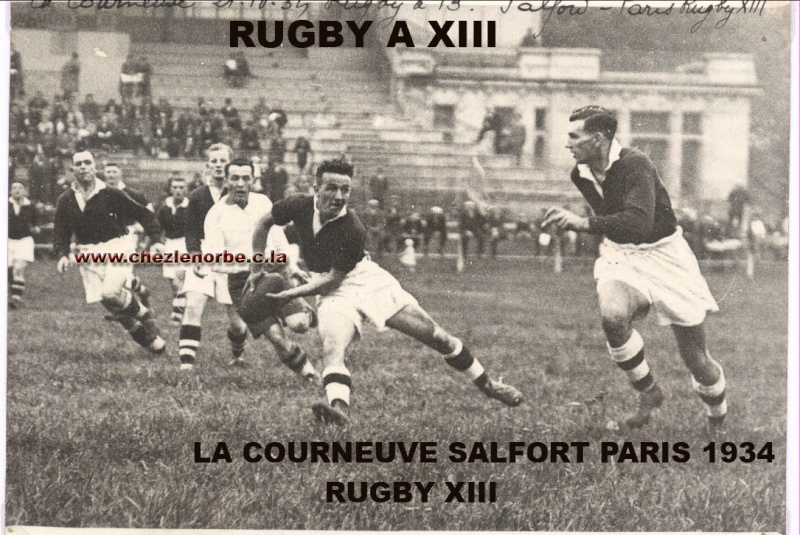 rugby a XIII salfort contre paris XIII 1934  photo roll           10€ Rugby_13