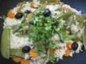 Riz aux légumes. mozzarella. basilic.photos. 10460811
