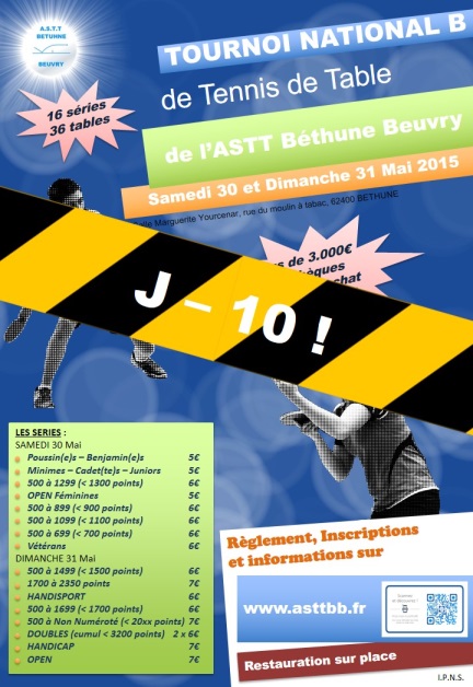 Tournoi National (B) de l'ASTT Béthune Beuvry 30/31 Mai 2015 - Page 2 Affich10
