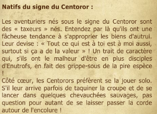 Les signes du doziak IX : Le centoror Doziak21