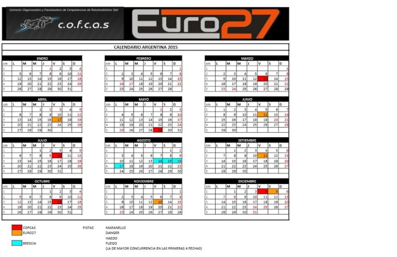 Calendario COFCAS/ EURO2015 Cofcas11