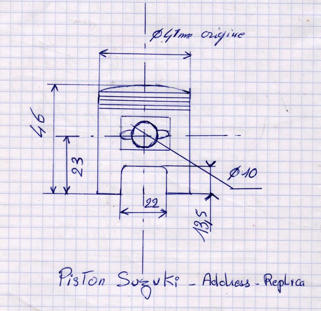 Suzuki ZR 50 cc  Piston13