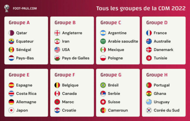 Football : Coupe du Monde 2022 Groupe10