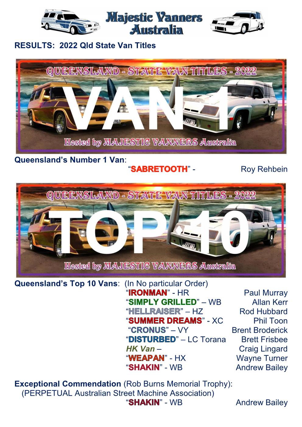 QLD State Van Titles 2022 & Van-In #07 Hervey Bay Friday 30th Sept - Monday 3rd October 2022 2022_q10