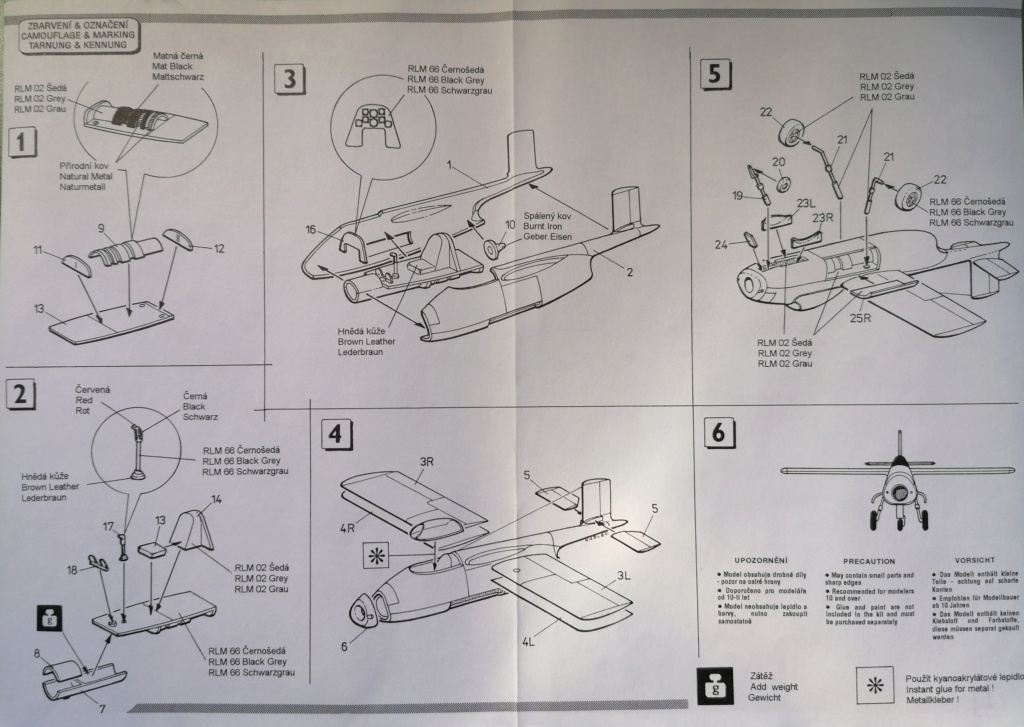 [SPECIAL HOBBY] BLOHM & VOSS P 211 1/72ème Réf SH 72003 Notice Bv_21112