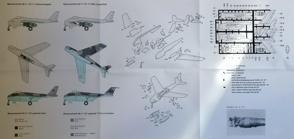 [HUMA MODELL] MESSERSCHMITT Me P1101 1/72ème Réf 3001 Notice Me_11015