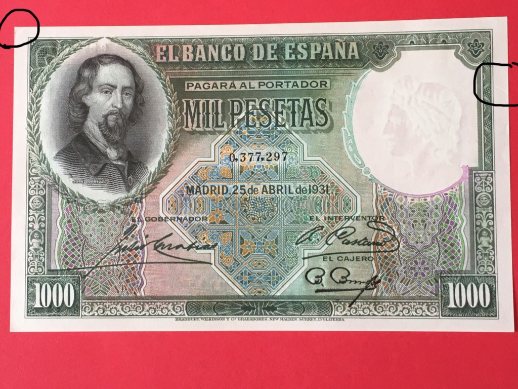 1000 Pesetas del 25 de Mayo de 1931 Jose Zorrilla 07bca510