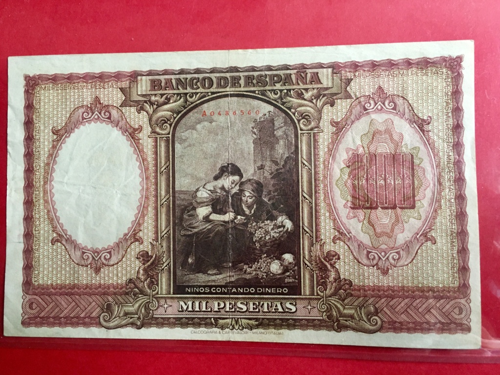 1000 Pesetas  Enero 1940 (Bartolomé Murillo) 16036b10