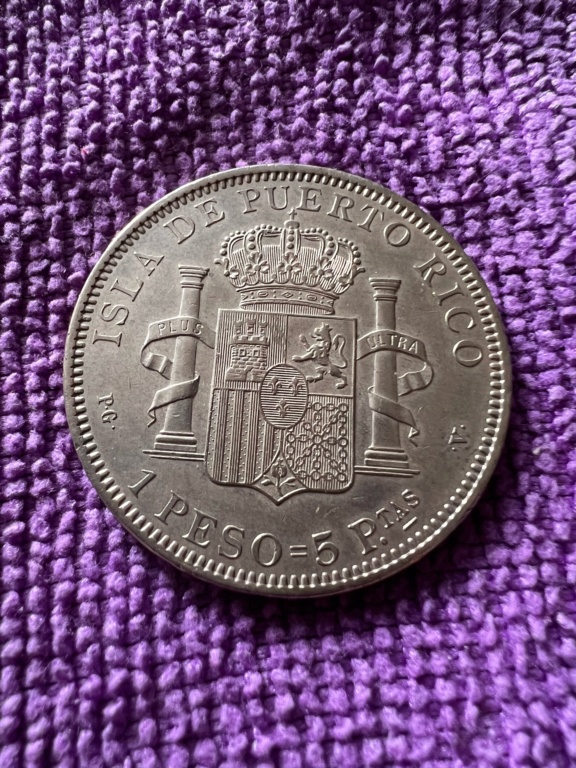 1 PESO= 5 PESETAS Alfonso XIII  1895  PIERTO RICO A7974310