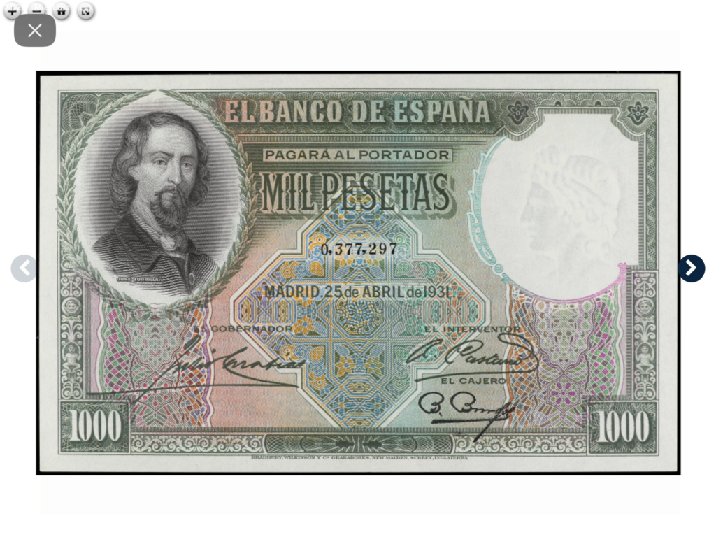 1000 Pesetas del 25 de Mayo de 1931 Jose Zorrilla D184ee10