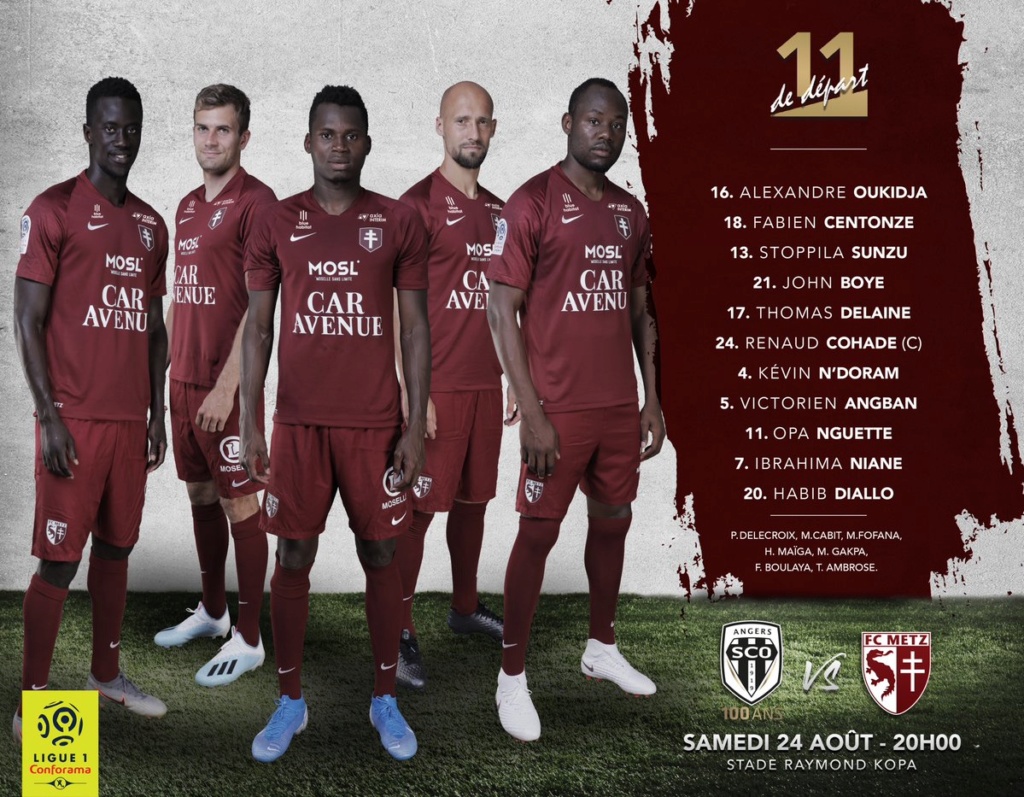 Angers SCO - Fc Metz, 3° journée de championnat de Ligue 1 Conforama Ecwbfl10