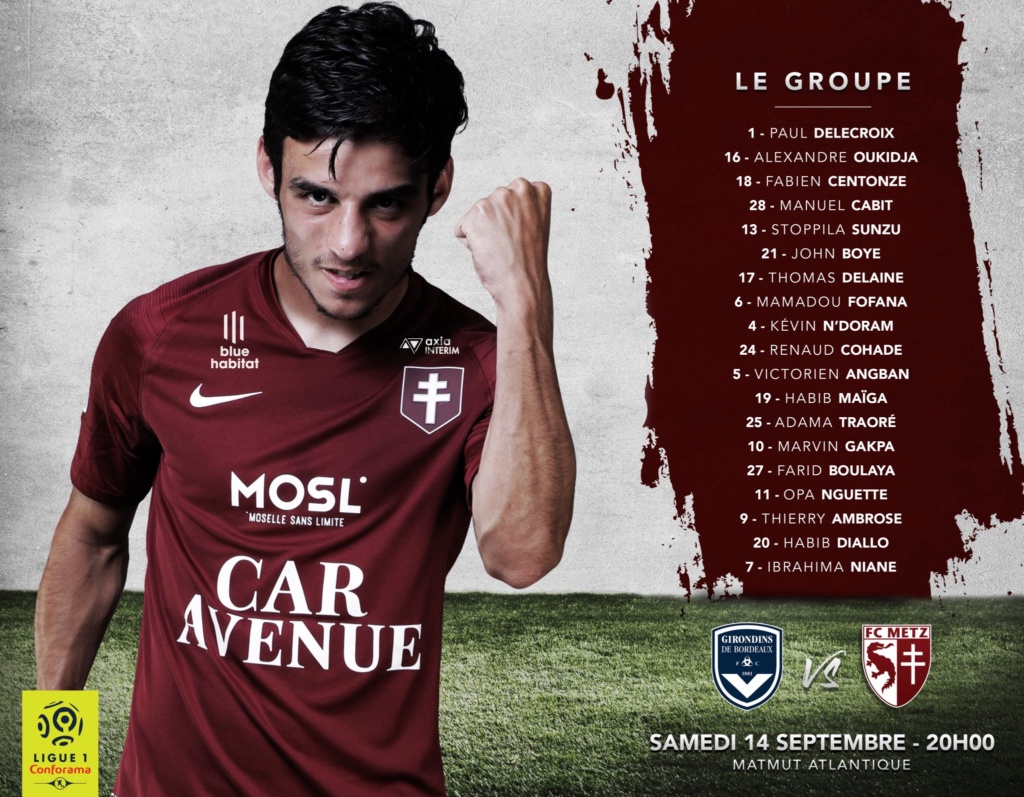 Bordeaux - Fc Metz, 5° journée de championnat de Ligue 1 Conforama Eexbws10