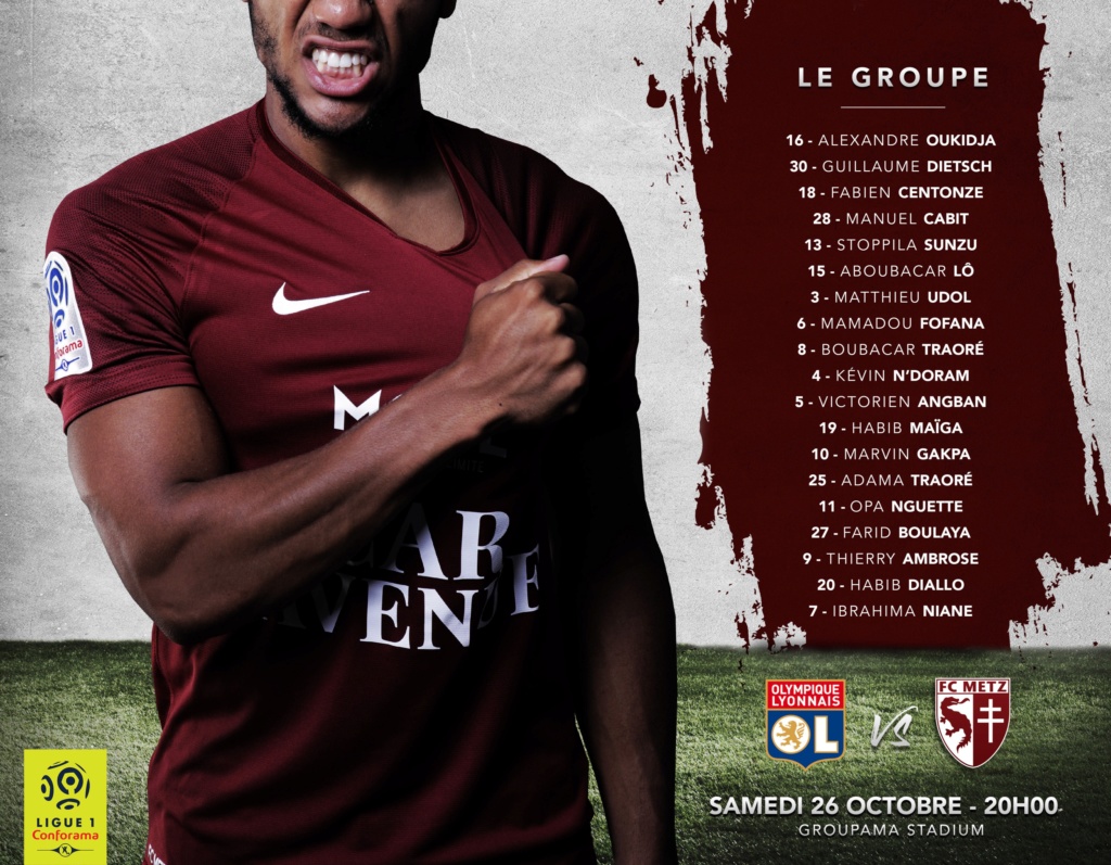 O.Lyonnais - Fc Metz, 11° journée de championnat de Ligue 1 Conforama Ehvbeh10