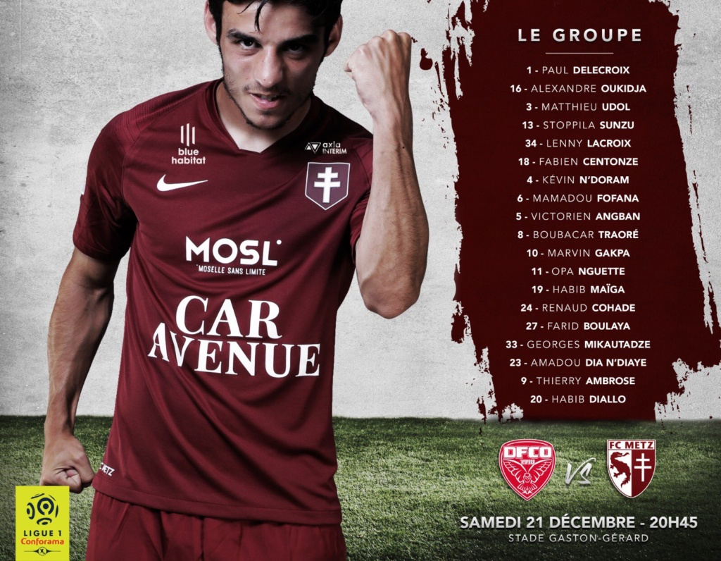 Dijon FCO - Fc Metz, 19° journée de championnat de Ligue 1 Conforama Emqbol10