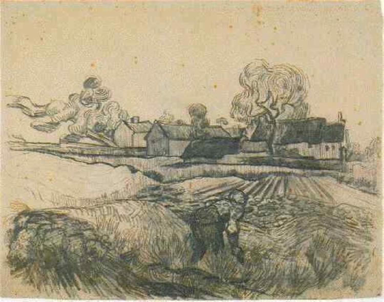 litho d'après Vincent Van Gogh Cottag10