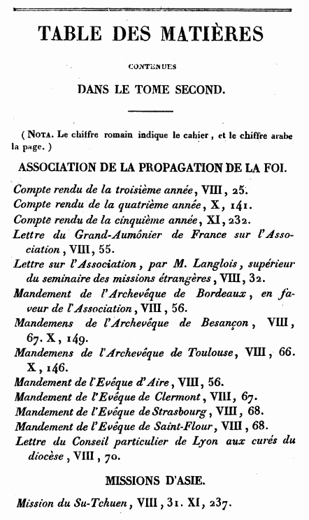 ANNALES de la PROPAGATION de la FOI -2- (1825-1827 : Missions d'Amérique et d'Asie) Annale18