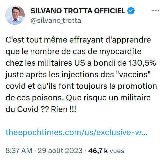 ErranceMedicale - Injection ARNm anti-covid : témoignages recensés de personnes victimes d'effets secondaires - Page 16 Trotta36