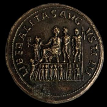 Gordian III LIBERALITAS AVGVSTIII Medallion Img_2414